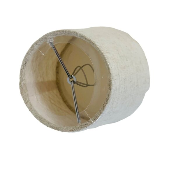 Linen Lampshade Beige Fabric Barrel Empire Shade 5.5" Chandelier Welcome Light - Picture 2 of 10